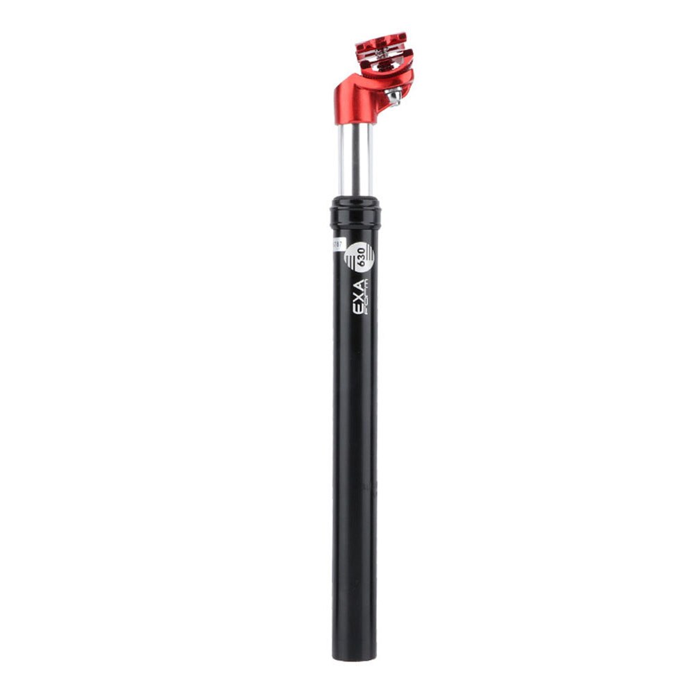 Tija de sillín de suspensión para bicicleta, tubo de amortiguación de presión de aceite, aleación de aluminio, 27,2/31,6 MM: Red  27.2MM