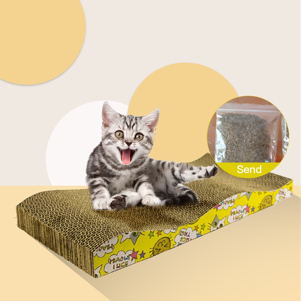 Cat Toys Cat Scratch Board Pad Scratching Posts Kitten Corrugated Paper Pad Cats Grinding Nail Scraper Mat Mattress