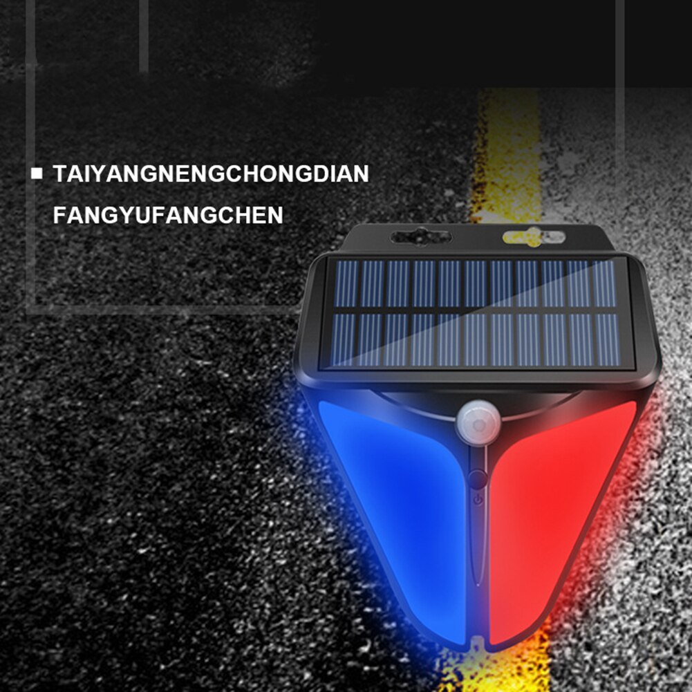 Garden Security Lamp Stroboscope Strobe Solar Light Decibels Anti Theft Strobe Alarm Lamp Motion Sensor Safety Light