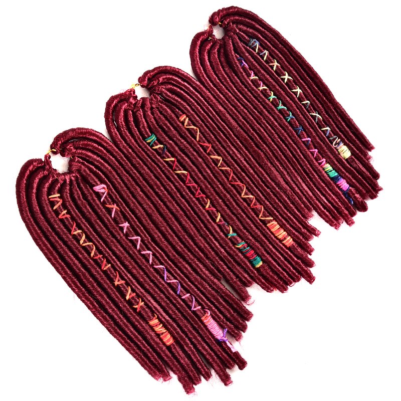 12stands/pack 18inch Crochet Braids Dreadlocks Hair Extensions Synthetic Hair Straight Soft Styles Dread Braids