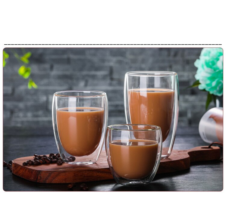 1 st espresso tekopp kaffe kopp set värmebeständig dubbel vägg glas kopp öl handgjord öl mugg te whiskyglas koppar
