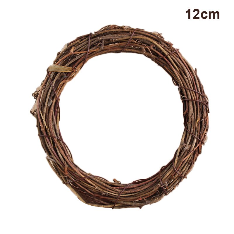 Retro Christmas Wreath Hang Natural Garland Dried Rattan Xmas Home Wall Decor JS23: 12cm