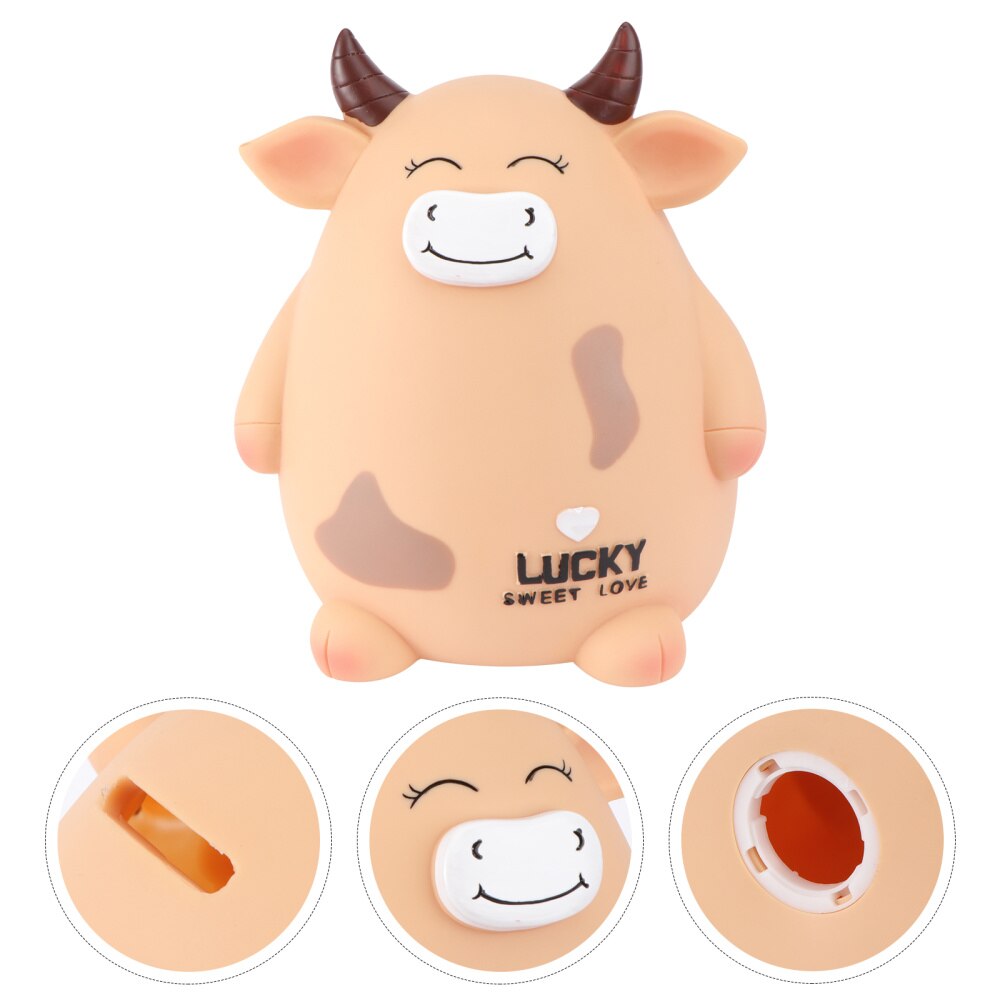 1Pc Small Saving Pot Lovely Saving Jar Cartoon Saving Pot for Decor: Brown