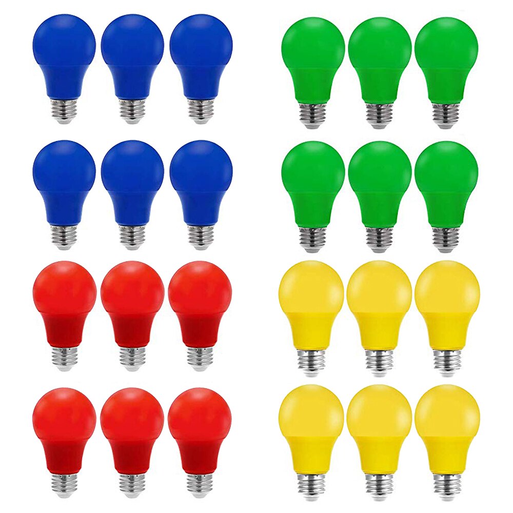 6Pcs LED Kleur Lampen 40W Equivalent Gloeilampen met E27 Medium Base