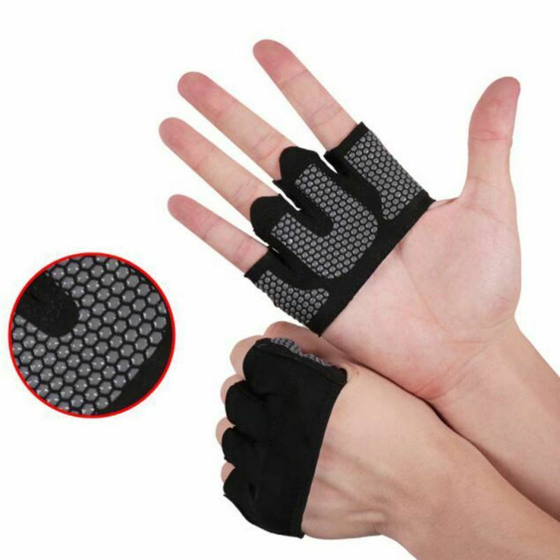 Gym Fitness Half Four Finger Gloves Men Women Glove Power Weight Lifting Bodybuilding Hand Non-Slip Protection Fitness Exercise
