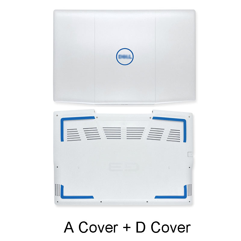 Laptop LCD Back Cover For Dell G3 3590 Series A B C D Top Cover Front Bezel Palmrest Bottom Case Hinges White 03HKFN: A D Cover
