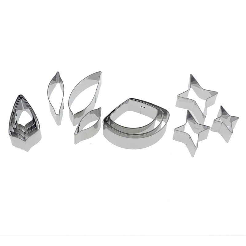 13Pcs Rvs Ster Fan Vorm Polymeer Klei Snijders Boetseerklei Gereedschap Diy Keramische Aardewerk Jewlery Hanger Snijden