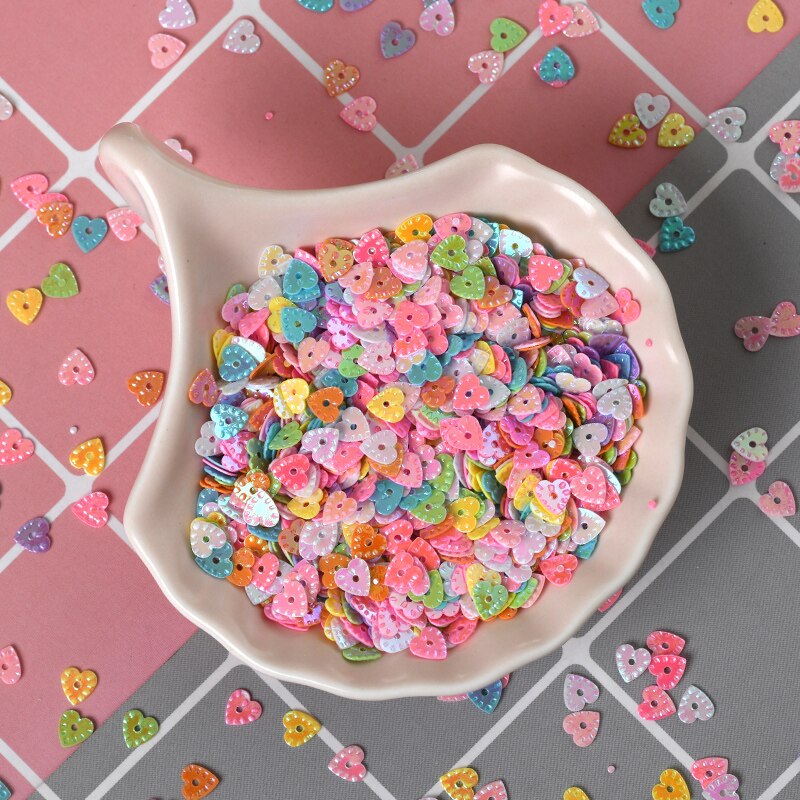 20 G/zak Liefde Herat 5Mm Pvc Confetti Glitter Pailletten Voor Ambachten Nail Art Decoratie Pailetten Sequin Diy Naaien Accessoires