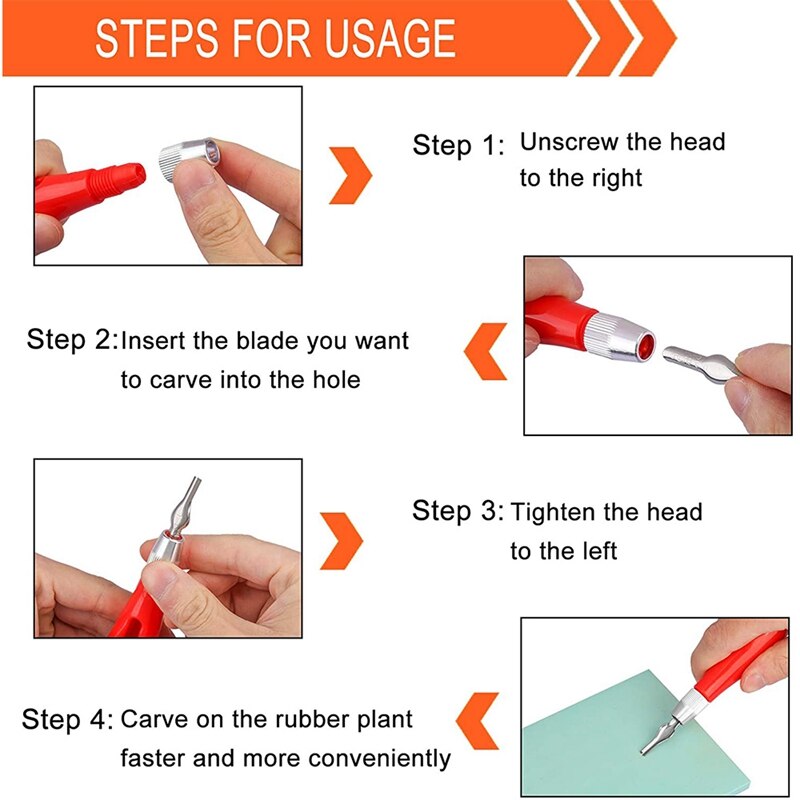 Rubber Stamp Making Kit Stamp Carving Starter Tool Set,Linoleum Cutter with Rubber Carving Block, for Craft Carving