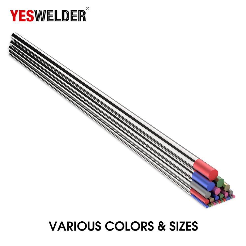 YESWELDER Wolfram elektroden 1,0/1,6/2,4/3,2/4,0*175mm WP WT20 WC20 WL15 WL20 WX Perücke-schweißen stangen