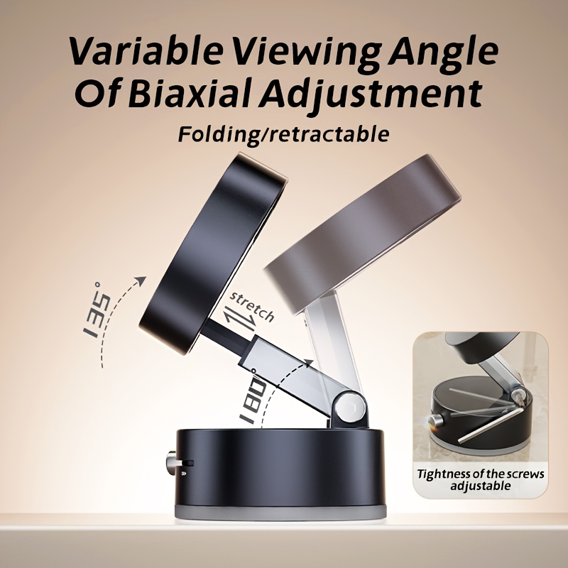 Auto magnetische vacuüm telefoonhouder Draaibare draadloze oplaadbeugel Ondersteuning GPS Autobeugel Dubbelzijdige magnetische opvouwbare houder