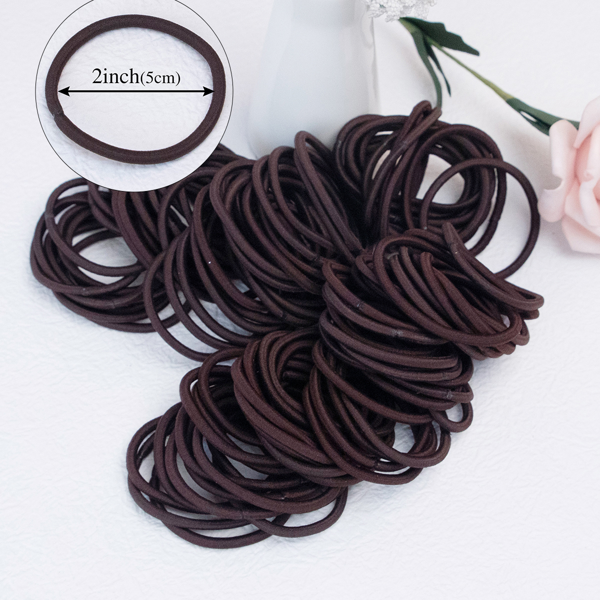 20/50/100cs Donne Ragazze Elastici per Capelli Legame per Capelli Corde Elastiche Hairband coda di Cavallo Titolari Fasce Scrunchies: XXS / Lavanda