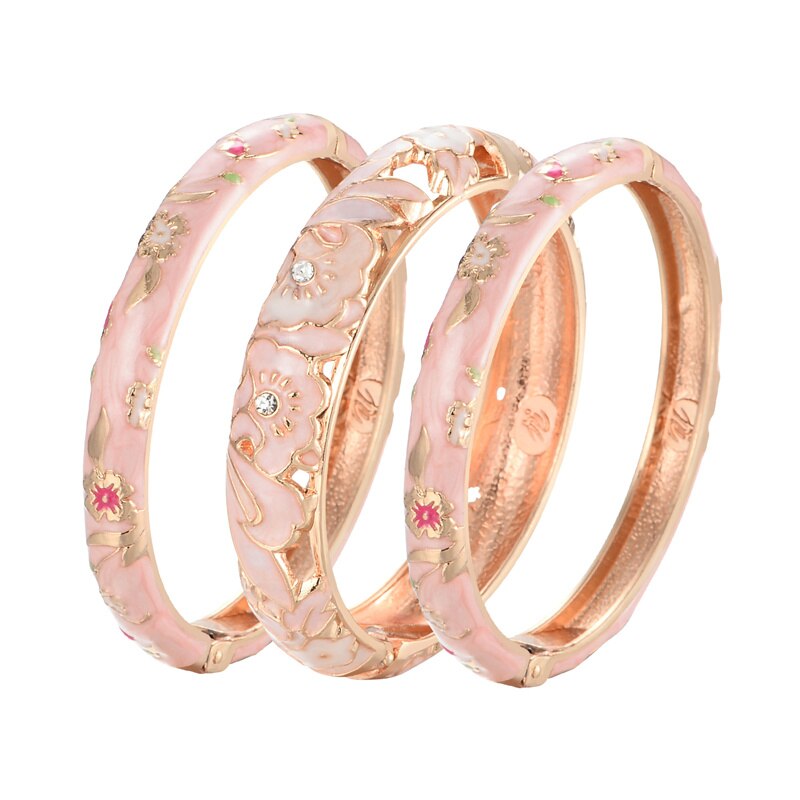3 Pcs Set Cloisonne Bangles Voor Vrouwen Sieraden Lady Girl Vrouwen Hand Armbanden Enamel Bangle Indische Stijl