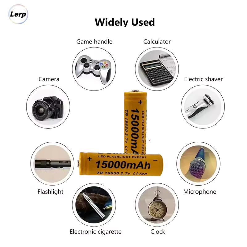 Dolidada-Lithium-ion Battery, 3.7V, 15000 mAh, 18650, recarregável, adequado para lanternas LED, produtos eletrônicos