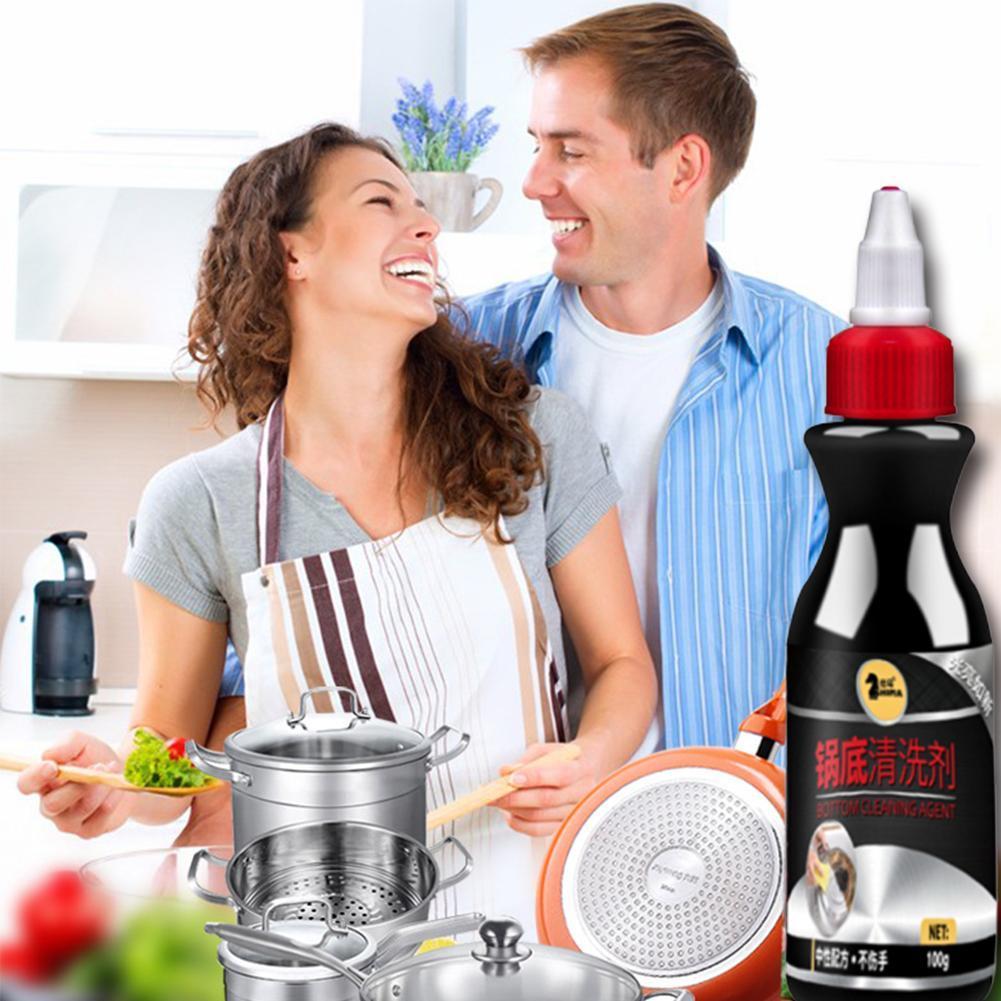 100g Stainless Steel Cleaner Metal Surface Kitchen Cleaning Pot Remover Non-toxic Effective Dirt Bottom Ultra Rus R8O4