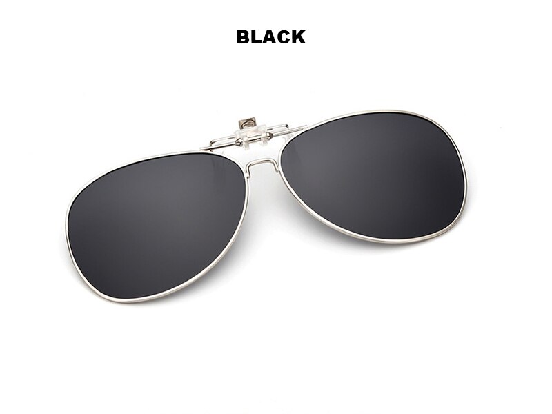 Gafas de sol polarizadas con Clip SGC06, gafas de sol con Clip Anti-UV para conducir, ciclismo, Clip de pesca abatible hacia arriba, gafas de sol con Clip: black