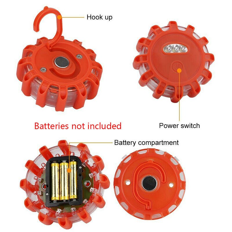 LED Road Flares Flashing Warning Light Emergency Disc Safety Light Flashing Roadside Beacon Warning Police road Led Light