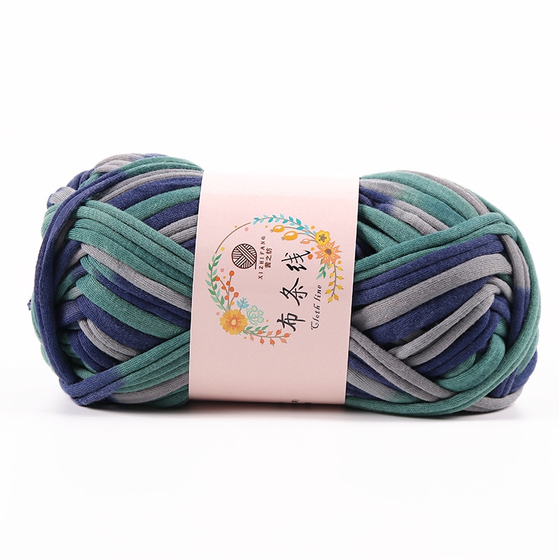 Hilo grueso de algodón suave para ganchillo, hilo grueso para tejer a mano, bolsa, cesta, alfombra, manta, 100G por bola