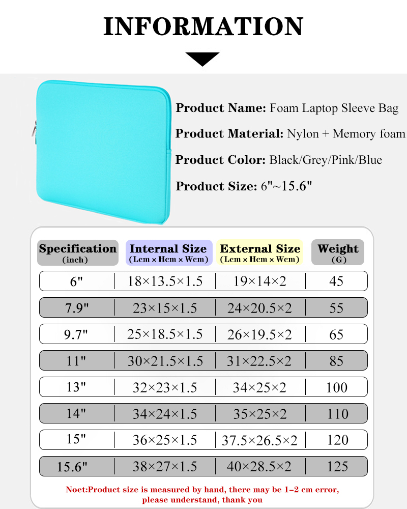 Laptop Bag 15.6-6 Inch Laptop Case Soft Computer Bag Office Travel Business for Macbook Air Pro Xiaomi MateBook HP Dell