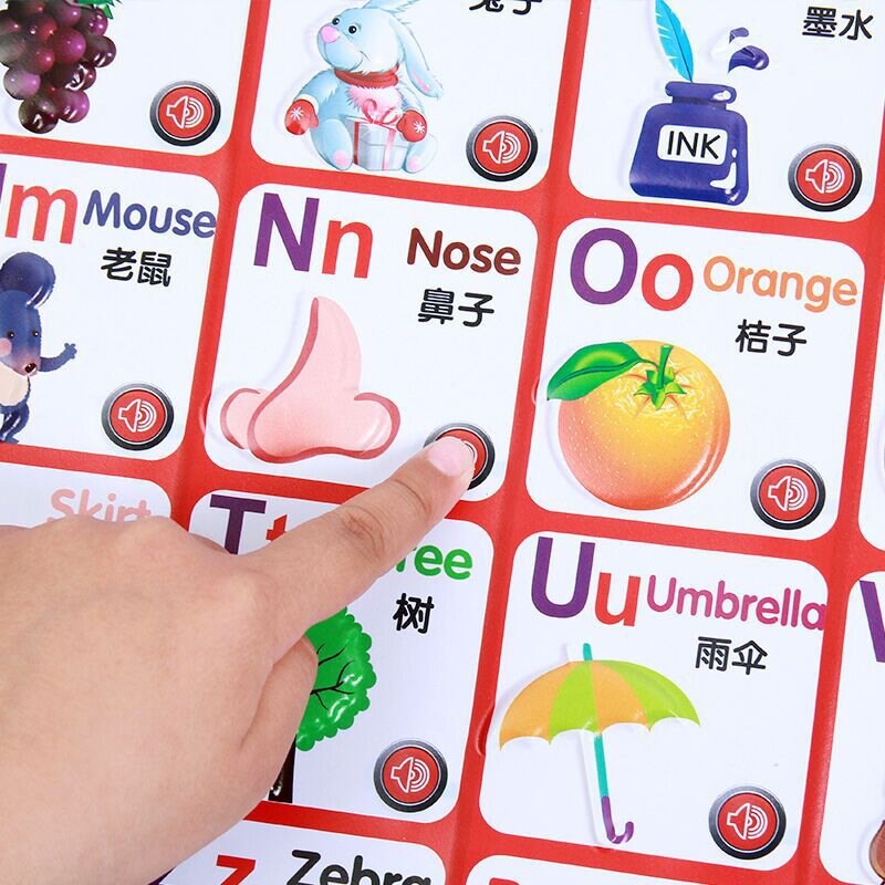 New1 Learning Machine Sound Wall Chart Electronic Alphabet English Preschool Toy Digital Baby Kid Educational Toy