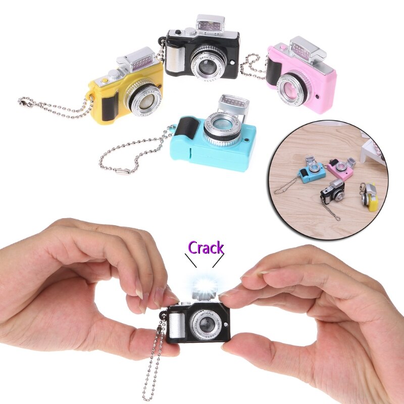 Kamera led nøgleringe med lyd led lommelygte nøglering fancy legetøj nøglering fantastisk nøglering anti-kedeligt legetøj