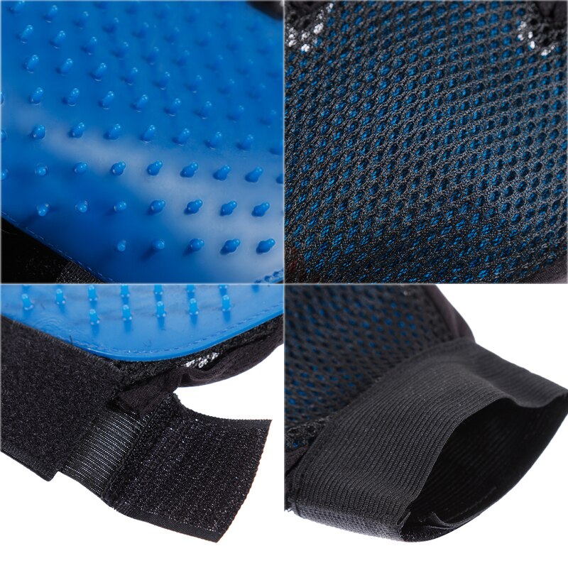 Pet Dog Grooming Glove Silicone Cats Brush Comb Deshedding Hair Gloves Dogs Bath Cleaning Supplies Animal Combs Massage Gloves