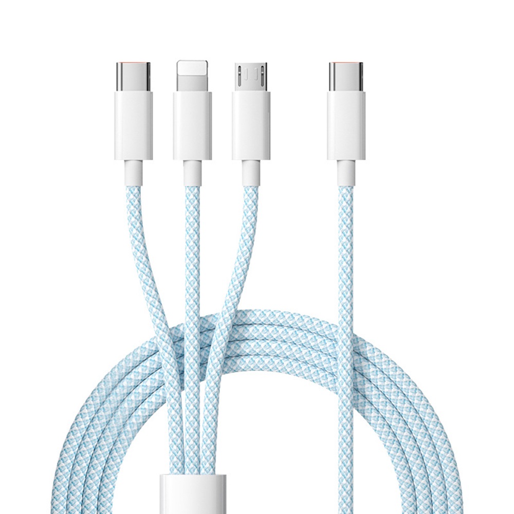 Cavo 3 In 1 Ricarica Rapida 100W 5A &ndash; USB A Type-C, Micro &ndash; 1.2m Intrecciato