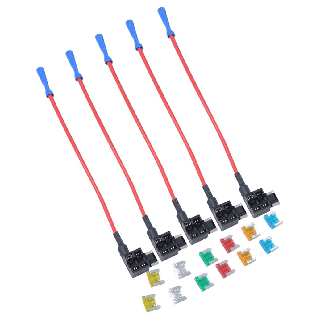 12 Pieces Auto Car Truck Mini Blade Fuse 5A-30mpA with Add-a-circuit Holder Kit
