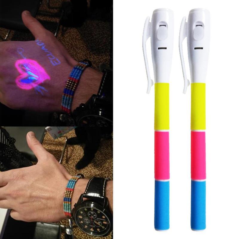 Uv Fluoreszierende Stift Graffiti Unsichtbare Geständnis Farblose Unsichtbaren Stift Licht Artefakt markieren Uv Liefern Stati V9V6