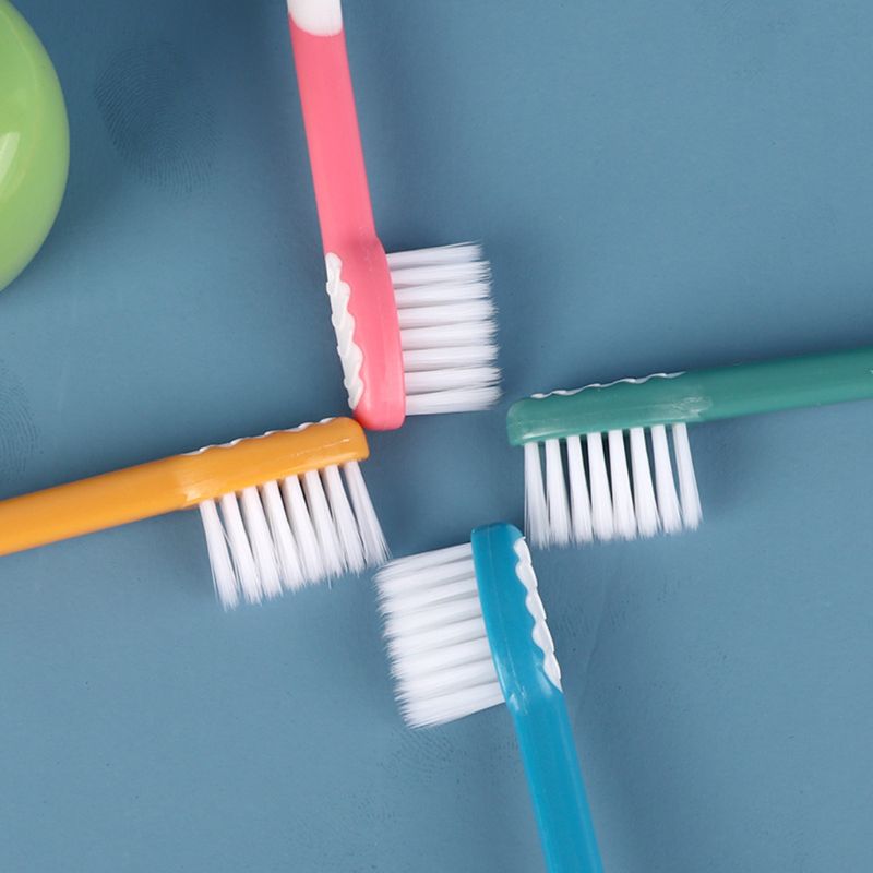 Cepillo de dientes con dibujos animados para cuidado de los dientes, súper fino, suave, 4 Uds.