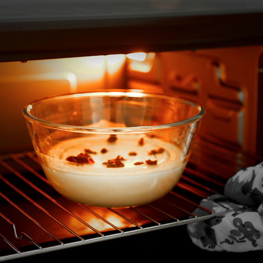 1Pcs Transparent Salad Bowl Noodle Bowl Salad Mixing Bowl Kitchen Glass Bowl Food Serving Bowl for Decoration Home