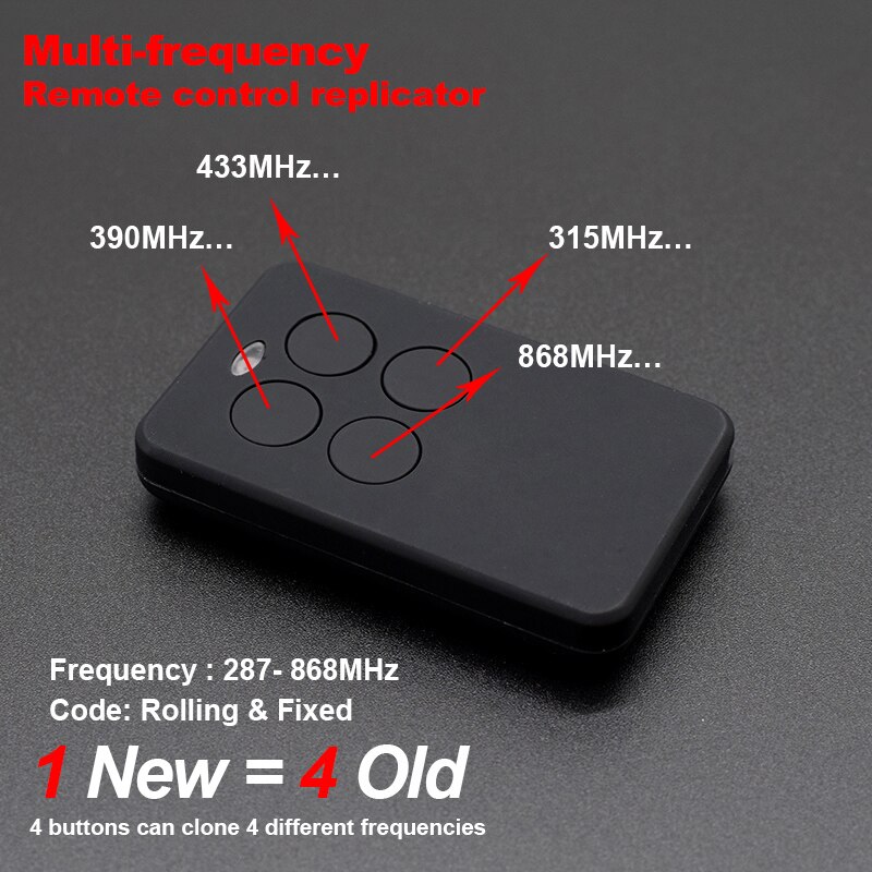 Mando a distancia de garaje MUV2-CYC MUV4-CYC JCM ROPER TECH GO-2- GO-4 GO 2 GO 4 GO-MINI GO MINI Command JCM 433 868MHz