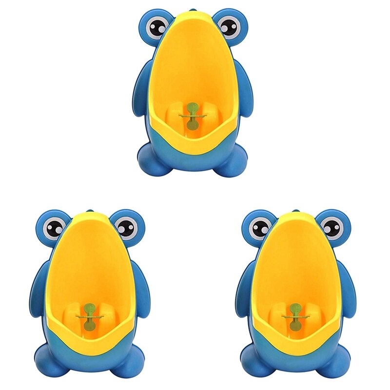 2X Frog Pee Training,Cute Potty Training Urinal For Boys With Funny Aiming Target,Urinals For Toddler Boy (Blue): Default Title