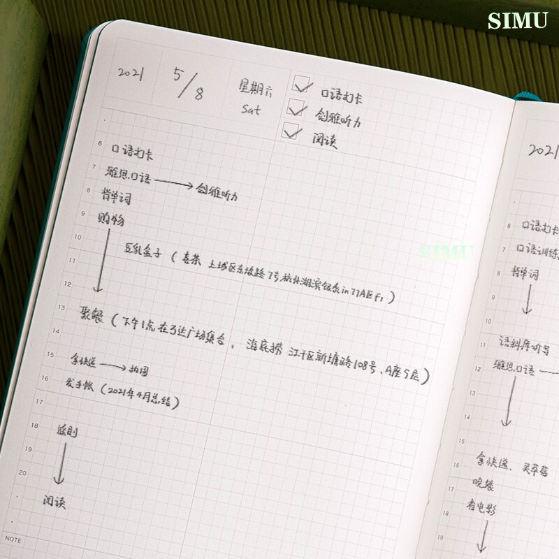 365 Planner Agenda Notebook Super Thick Inner Page Yearly Daily Plan Journal Record Life Stationery Notebooks For School