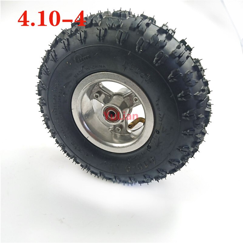 4.10/3.50-4 Wiel 4.10- 4 "Inch Rear Wheel Tyre Voor 49cc Mini Quad dirt Bike Scooter Atv Buggy
