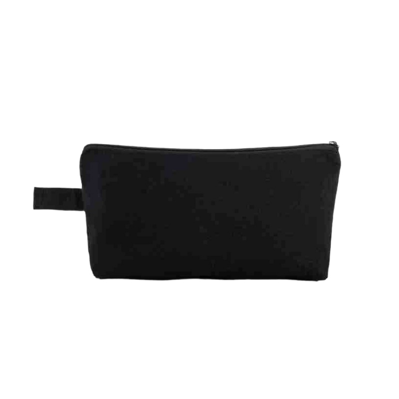 StoBag 10pcs Colorful Canvas Cotton Bag with Zipper Handheld Cosmetic Stationery Package Storage Makeup Handbag Portable Pouches: Red