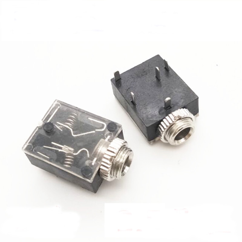100 PCS 3,5mm 3,5mm Stereo Audio Stecker Weiblich 5 Pin DIP Kopfhörer Jack Buchse PJ-324 PJ324