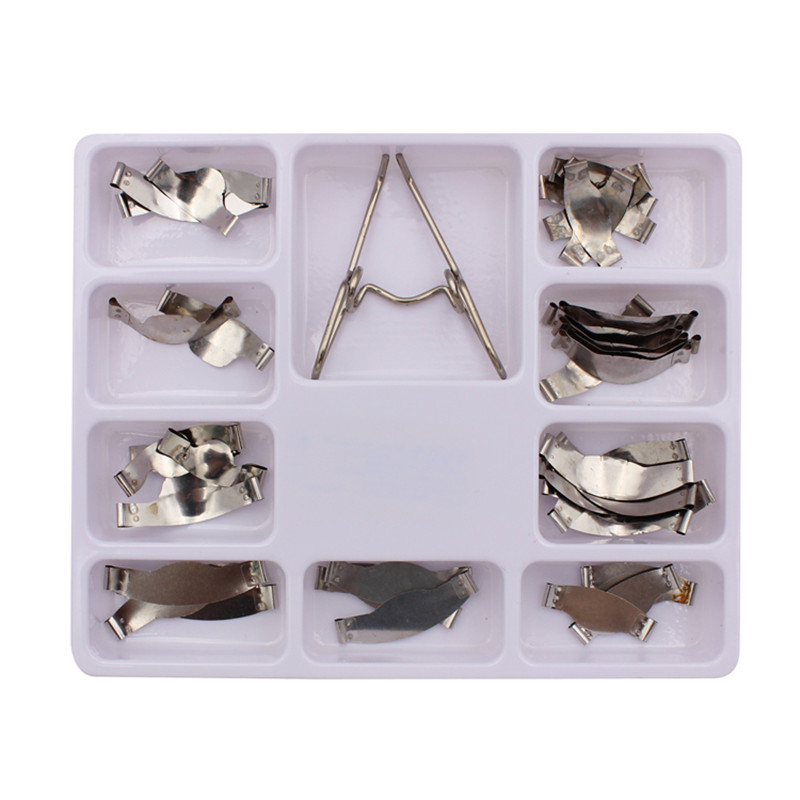 Kit complet de Matrices dentaires, 36 pièces, avec pince à ressort, en métal profilé, pour le remplacement des dents, outils de dentisterie, laboratoire