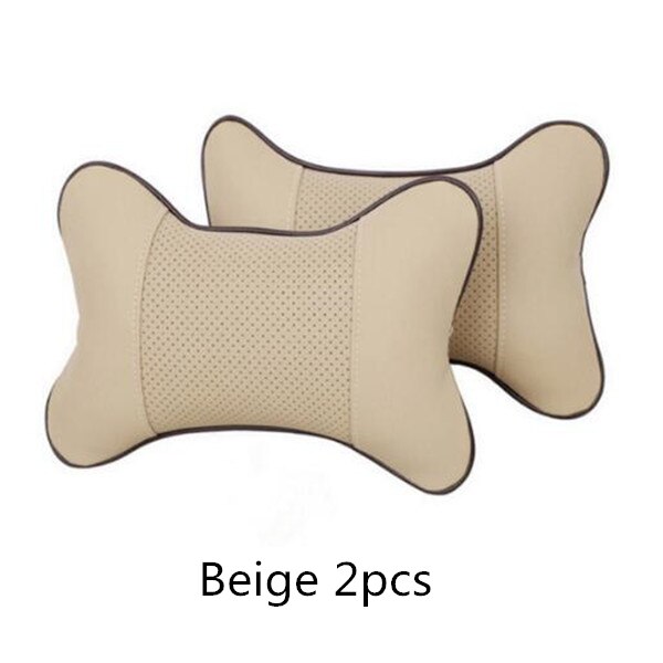 2 stk bil nakkeputer hodestøtte koffert til tesla roadster modell 3 modell s modell x: beige 2 stk