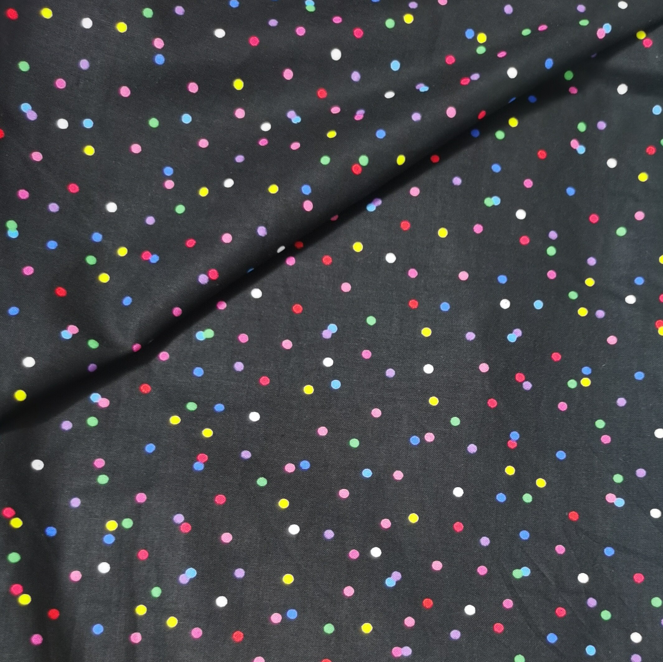 Tissu en coton multicolore arc-en-ciel, plusieurs couleurs, motifs à pois, bricolage, couture de vêtements, Patchwork