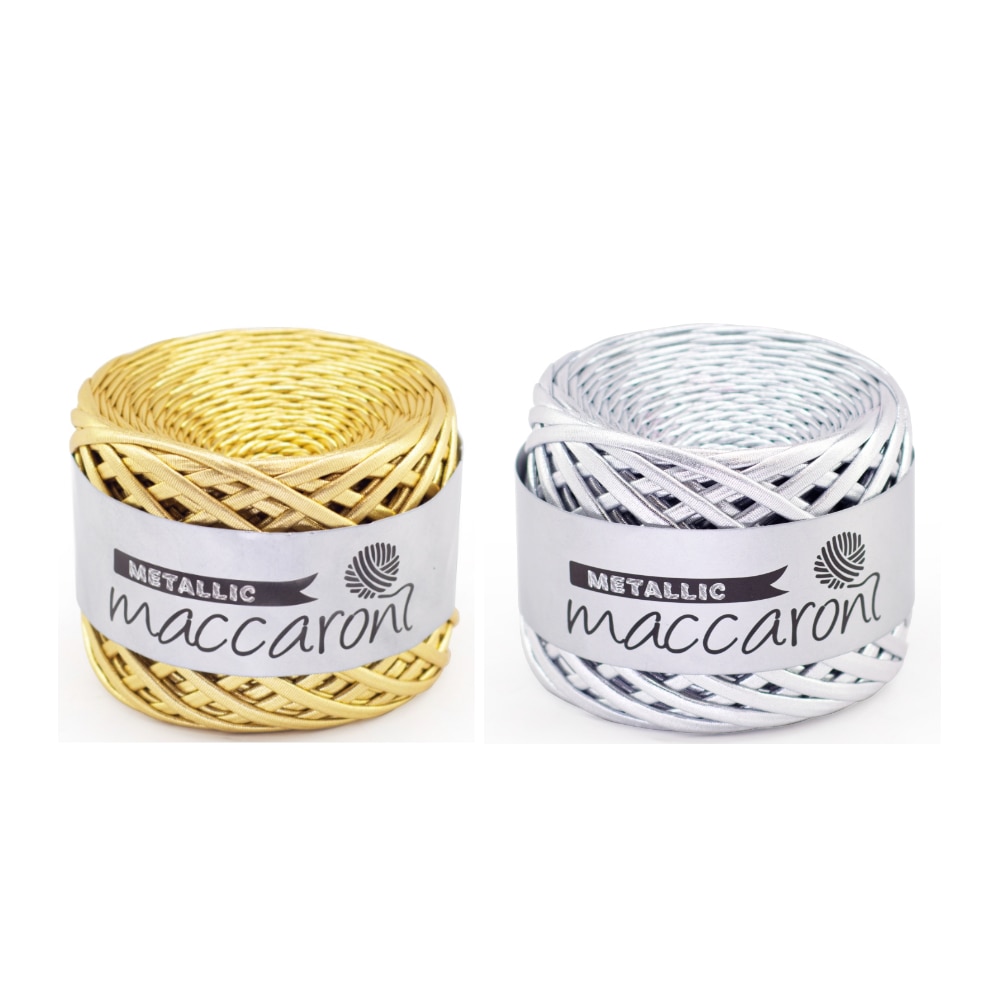Macaroni metallic macrame garn 2.2 mm