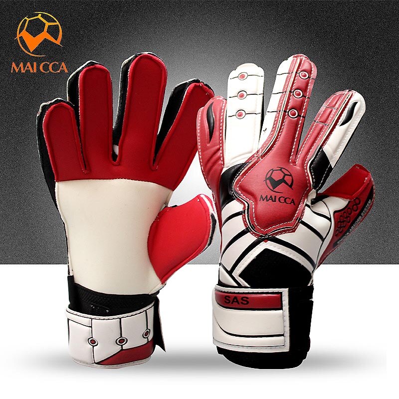 MAICCA Voetbal Goalie Handschoenen Voetbal Keepershandschoenen Voetbal Professionele kids Kinderen Voetbal Vinger Bescherming Voetbal Latex