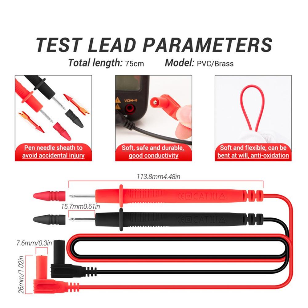 ANENG MT88A Digital Clamp Meter Multimeter 500A DC/AC Voltage AC Current Tester Frequency Capacitance NCV Test Mini Clamp Meter