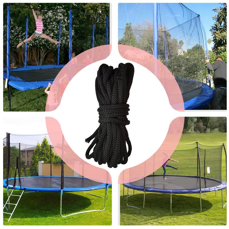 Trampoline Net Replacement Rope Long Safety Tie Down Rope 5mm/0.2 Inch Thick Braided Cord For Enclosure Nets 4 PCS Trampoline