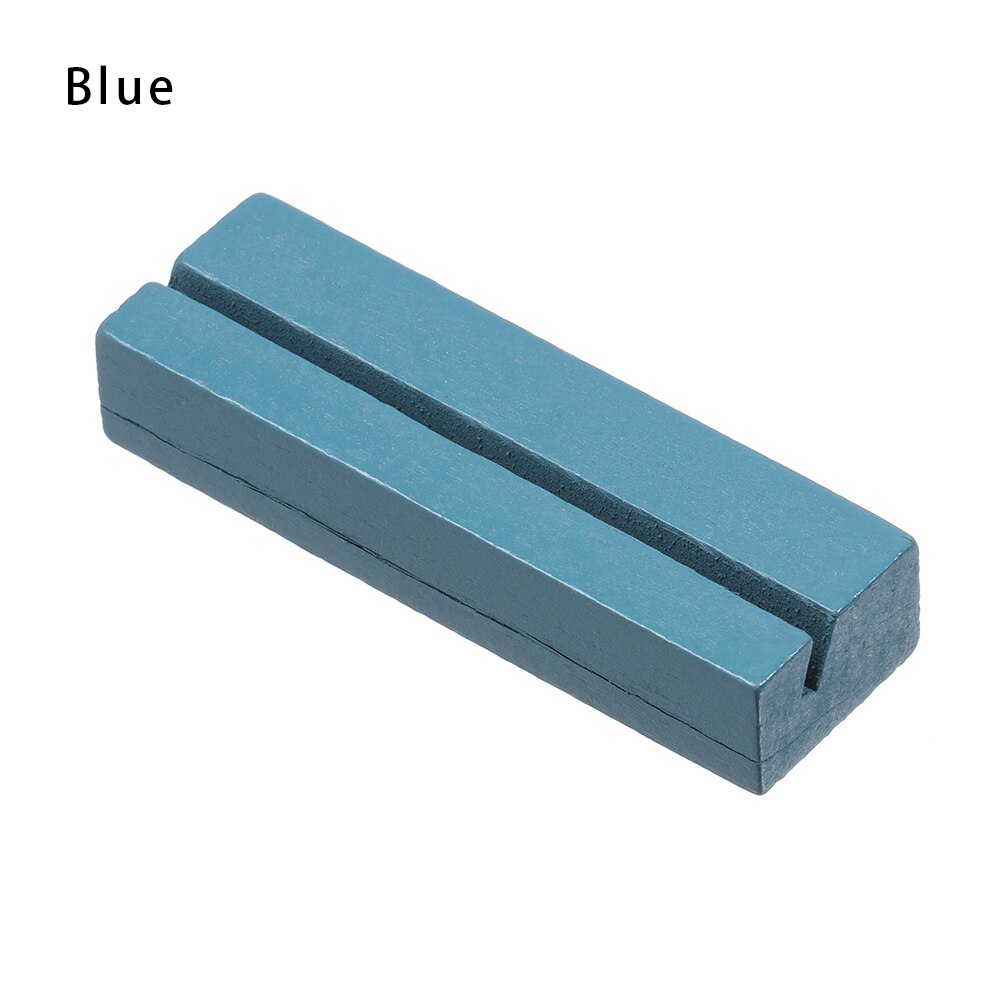 1Pcs Houten Foto Kaarten Display Stand Plaats Kaart Klemmen Stand Romantische Bruiloft Levert Tafel Nummers Houder: Blue