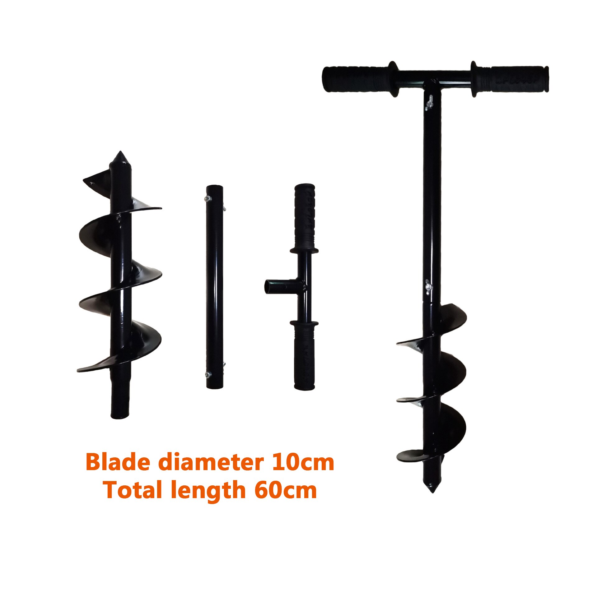 Handheld Garden Ground Auger Garden seedling loosening Soil digging Pit planting Tools Manual Digger Post Hole Drill Bit Spiral