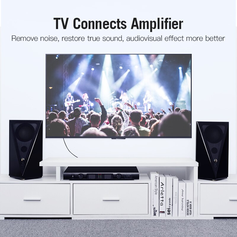 Ventie 2RCA Om 2RCA Audio Kabel Man Op Man 2RCA 1 M 2 M 3 M Kabel Voor Home Theater dvd Vcd Versterker Vergulde Audio Kabel