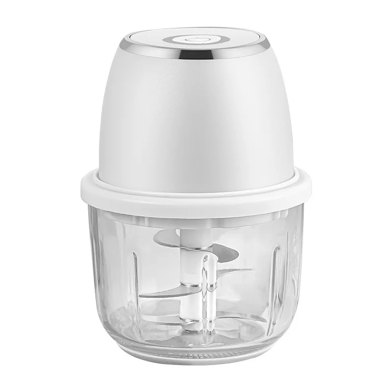 350ML Electric Meat Grinders Food Crusher Garlic masher USB Multifunctional Vegetable Slicer Processor Chopper Kitchen Blenders: Ivory