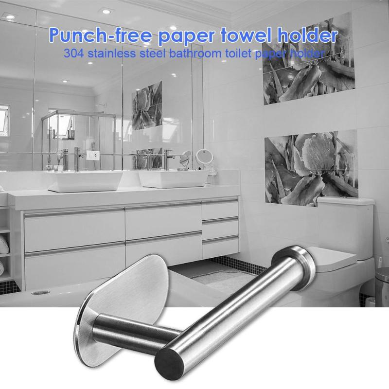 Uchwyt na papier toaletowy bez wiercenia 304 stojak na papier toaletowy ze stali nierdzewnej robić gospodarstwa domowego uchwyt na papier robić łazienki stojaki organizator