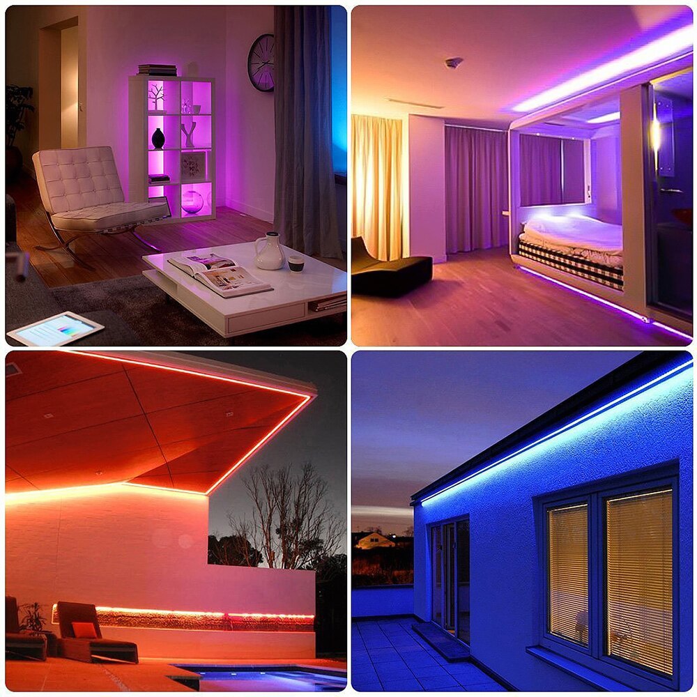 10M RGB 3528 LED Band Multicolor Changing LED Strip Light With 44key Remote Controller String Lights With Self-adhensive Tape